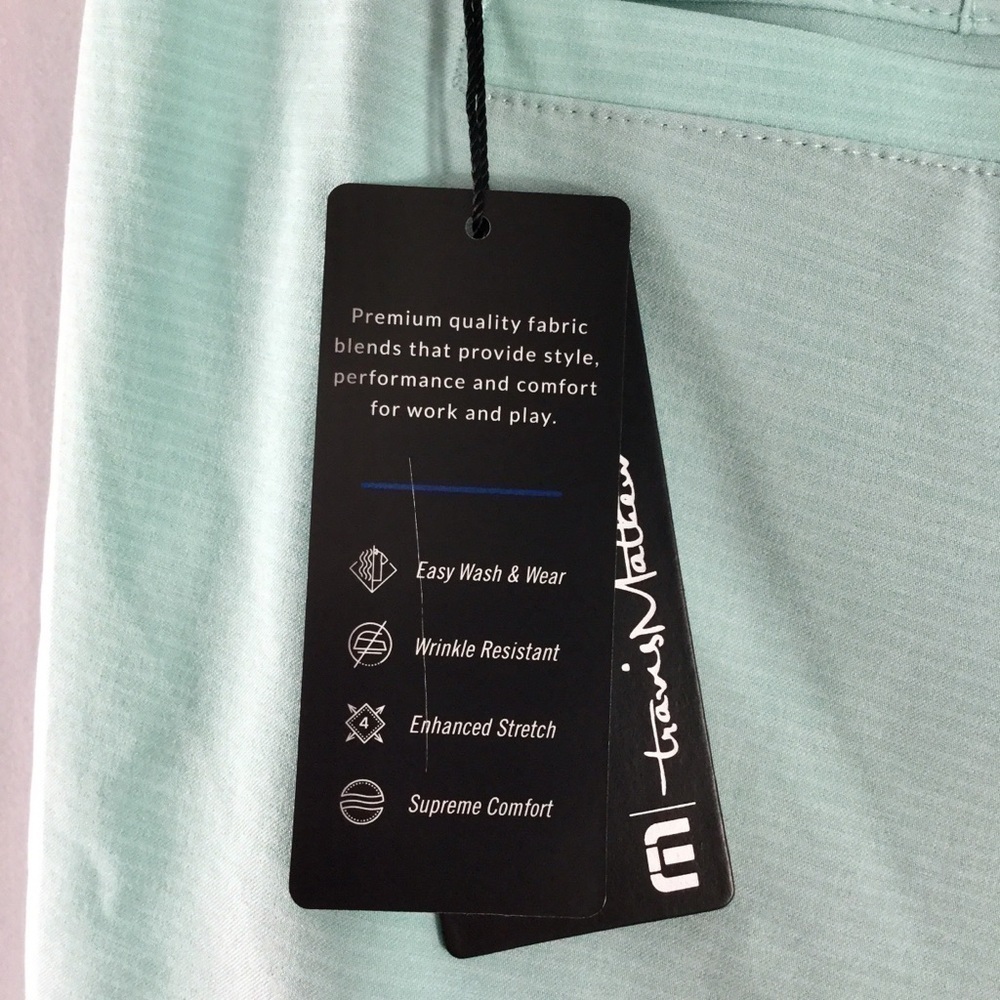 Travis Mathew Sand Harbor Short 9 Inch Heather Turquoise Size 40 NWT - Picture 6 of 7